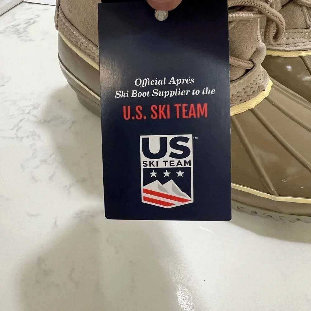 US Ski Team Tan and Brown Winter Boots